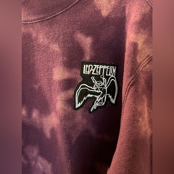 Led Zeppelin Custom Mock Neck Tie-Dye Sweatshirt - Picture 2 of 4
